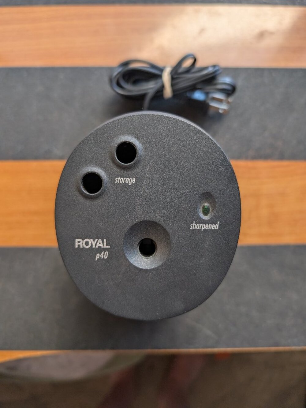 Royal P40 Electric Pencil Sharpener Black/Gray, Model P40 MPN P40